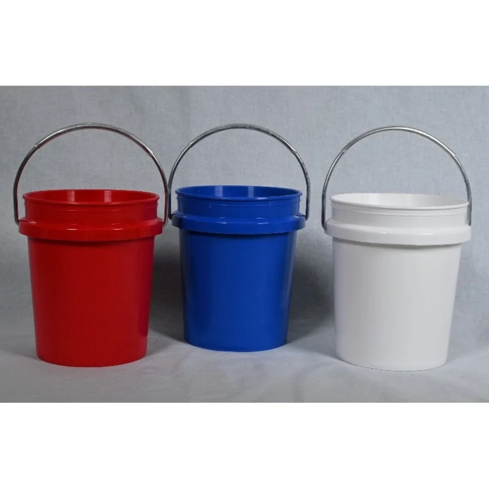 Set of 3 Walmart Mini Buckets Red White Blue Patriotic Decor No Lids